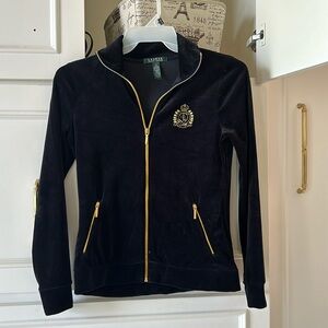 Ralph Lauren athletic jacket black gold